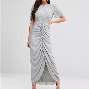 Virgos Lounge Keira Maxi Dress With Ruched Skirt